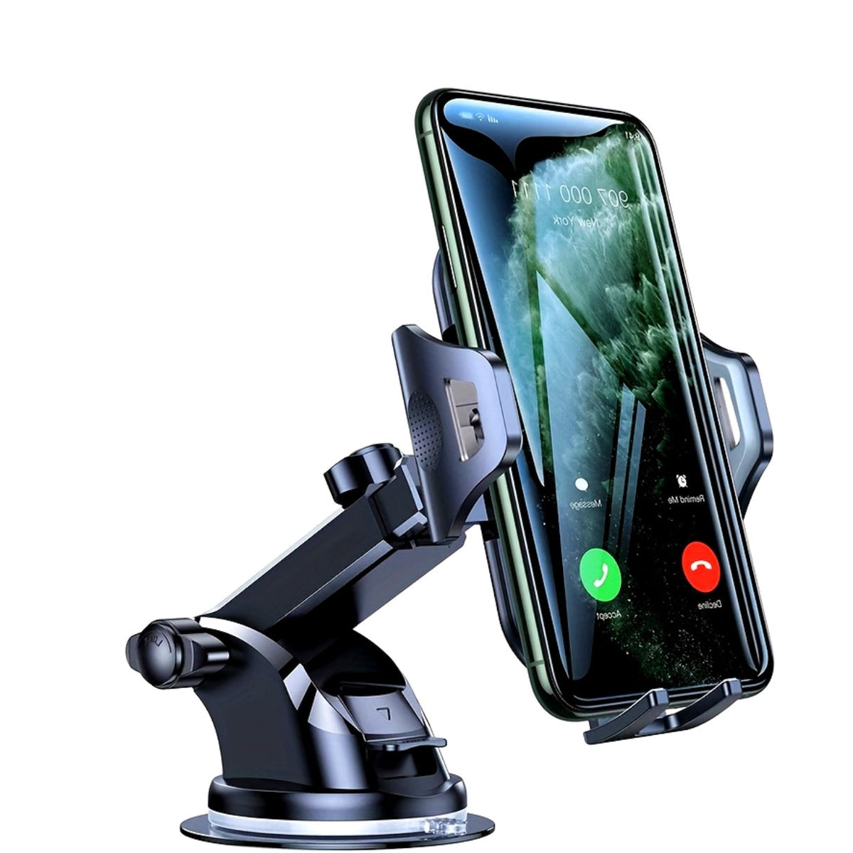 Universal Car Dashboard Phone Holder, Adjustable Viewing Angle, Hands-Free GPS Navigation Mount, ABS Grip, Compatible with All Smartphones