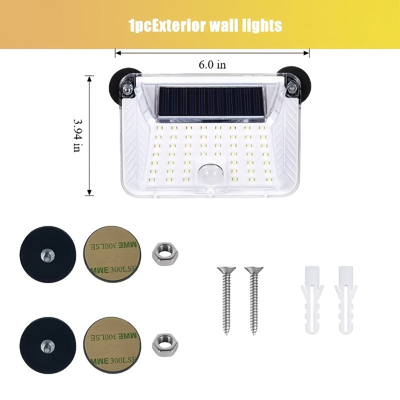 Magnetic Solar RV Light with Motion Sensor – 90 LED 270° Waterproof Outdoor Light for Trailer, Camper & RV Porch Awning, No-Drill Install, 3 Modes
