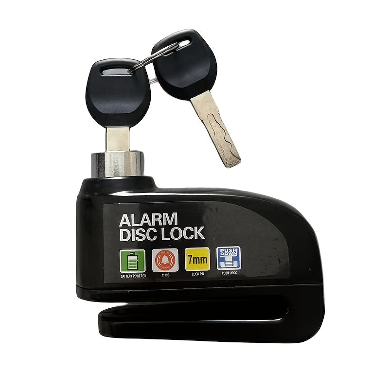 Motorcycle Disc Brake Lock Anti-Theft Handlebar Wheel Security Lock with 2 Keys for Motorbike Scooter Bicycle Black Yellow Blue