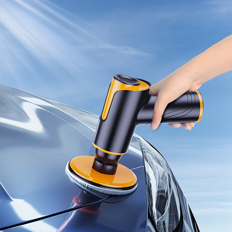 Car Polisher 100W Wireless Rechargeable, Portable Electric Waxing Machine, Scratch Repair Buffer, Multifunctional Orbital Polisher for Cars