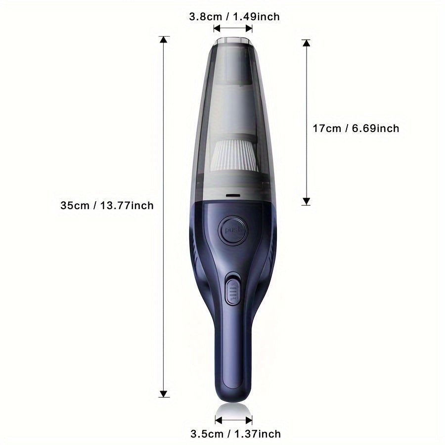 Cordless Car Vacuum Cleaner 5000Pa – Handheld USB Rechargeable with Pet Hair Suction for Car, Home & Office – Multiple Colors