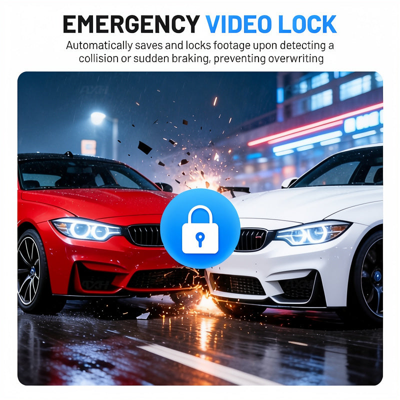 PODOFO 360° Dash Cam 5-Lens & 4-Lens 1080P, Front Rear Left Right Coverage, Loop Recording, Reverse Image, USB Powered — Optional 32G/64G Card