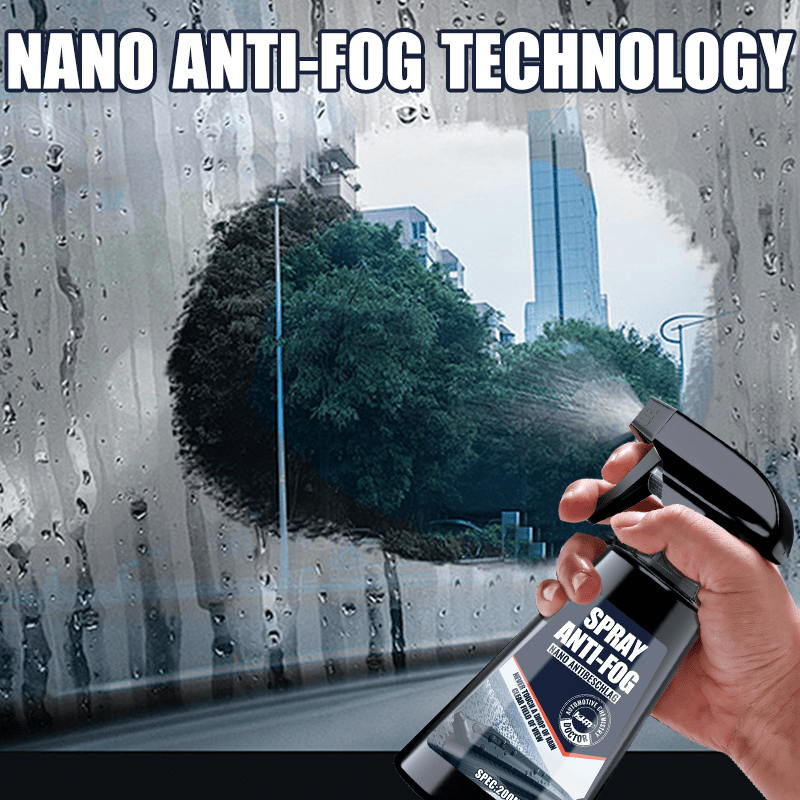 Anti-Fog Spray for Car Windshield & Helmet – Long-Lasting Defogging Agent for Glass, Mirrors & Visor, Improves Clarity | 6.76oz + Microfiber Towel