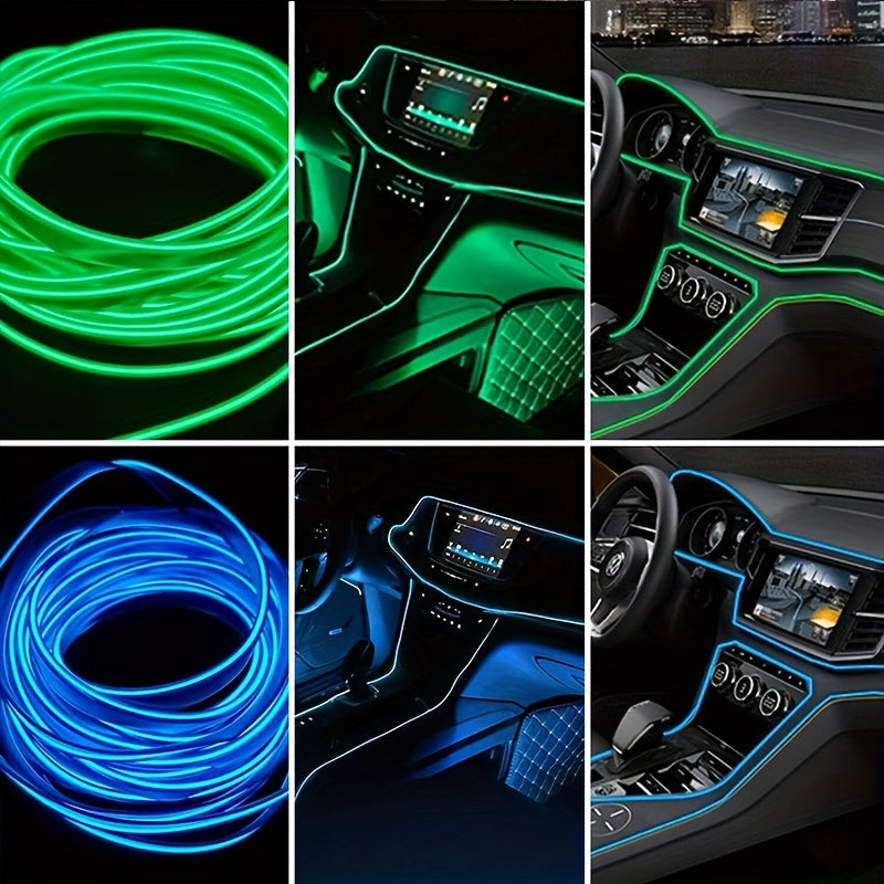 Car Interior RGB LED Strip Lights 118 Inch – App Control Neon Ambient Light for Center Console, Dashboard & Armrest, Fiber Optic Decoration