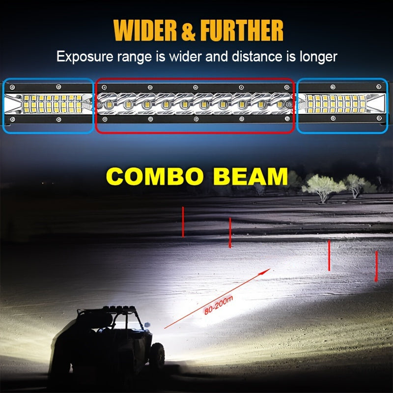 LED Work Light Bar 10-42 Inch - Off Road Driving Light for Pickup Truck ATV UTV SUV Boat, Flood Spot Combo Beam, 12V 24V Compatible