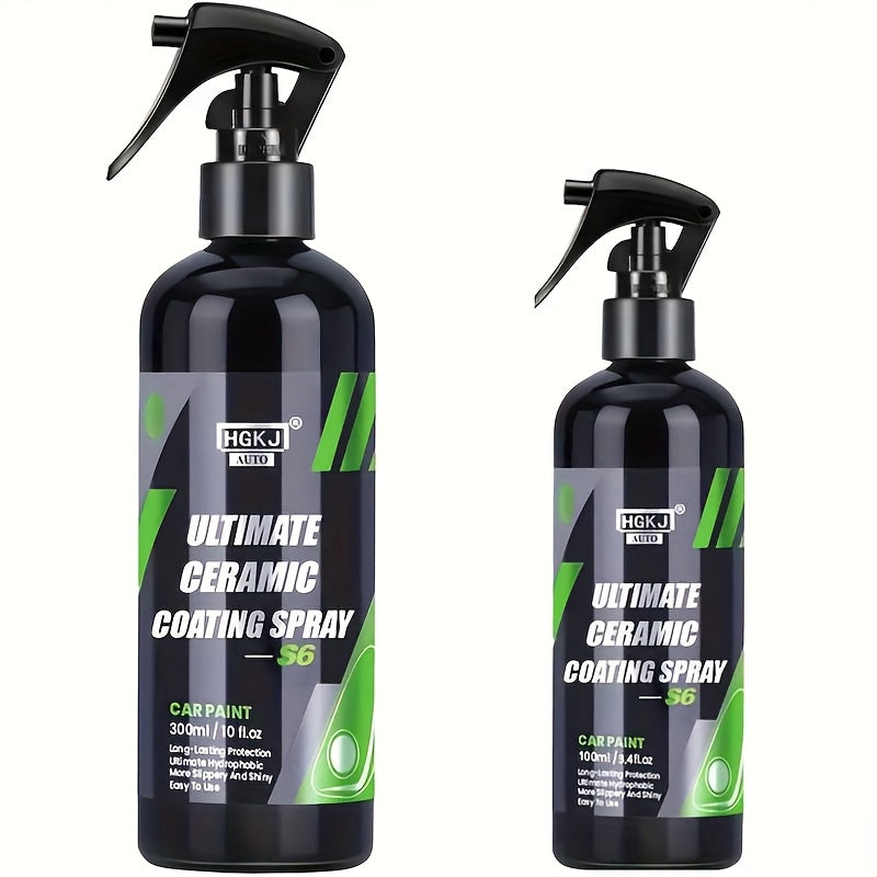 Ceramic Car Coating Spray – Paint Protection & Renewal Agent, Fast-Acting Hydrophobic Shield for All Car Surfaces | Multi-Size Options