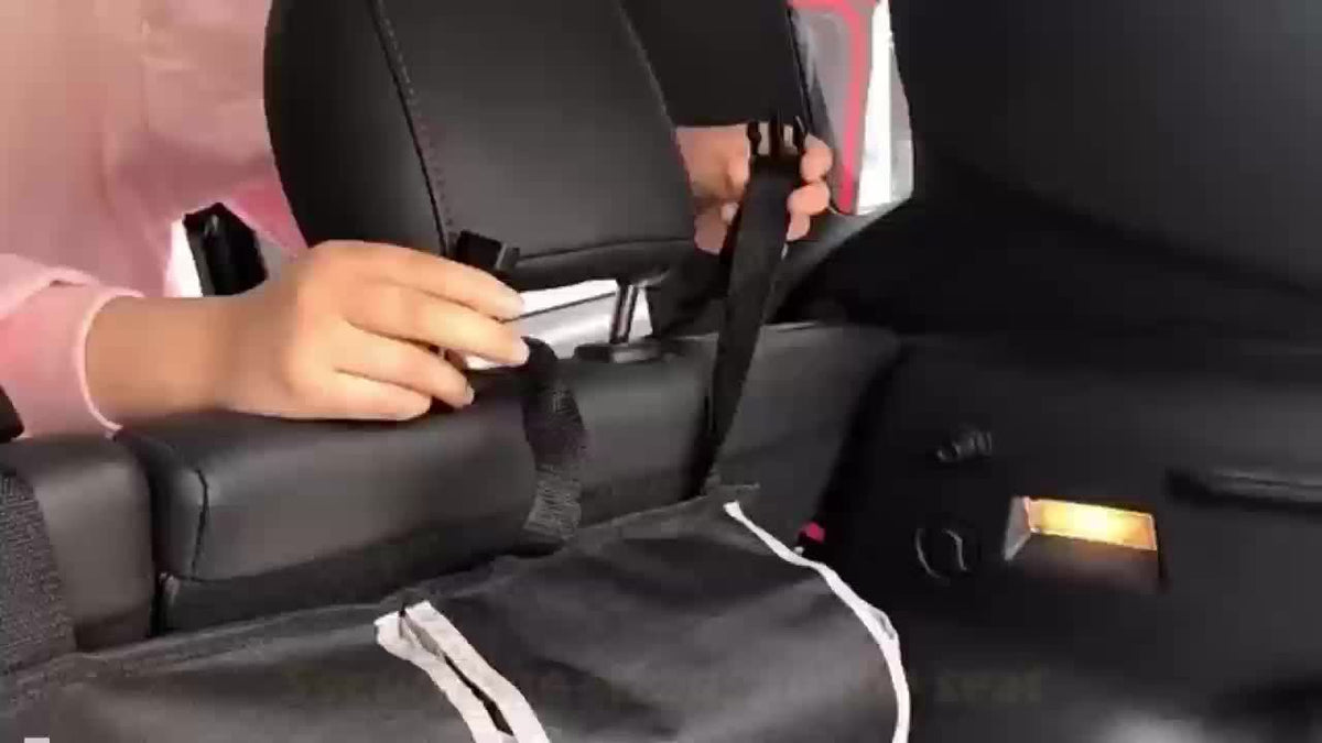Car Trunk Organizer Foldable – 4-Pocket Rear Seat Hanging Storage Bag for SUV Truck MPV Jeep | Cargo Purse Holder Universal Fit Black