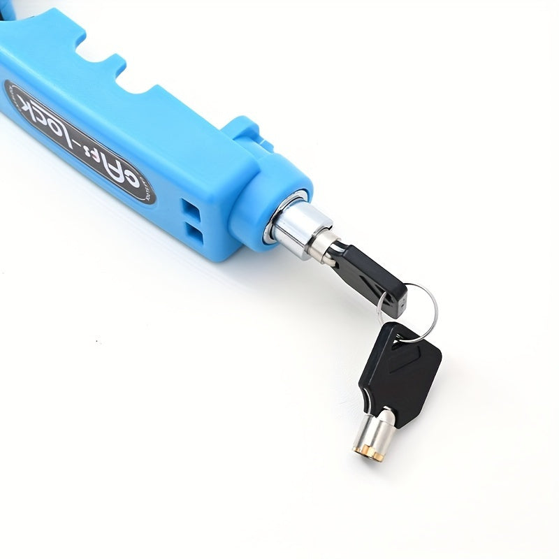 Motorcycle Handlebar Lock Anti-Theft Heavy Duty ABS Portable Security Lock with Reflective Strips for Scooter E-Bike Bicycle Universal Fit