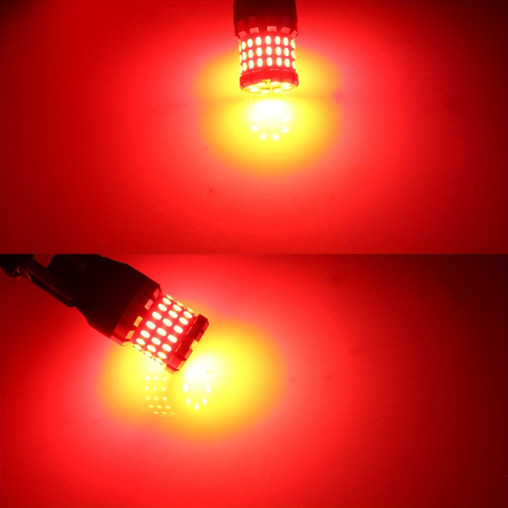 3157 LED Bulbs 2-Pack 4000LM 16W Super Bright for Brake Tail Stop Parking Reverse Turn Signal DRL Fits 3156 3057 4114 4157 P27/7W White Red Amber