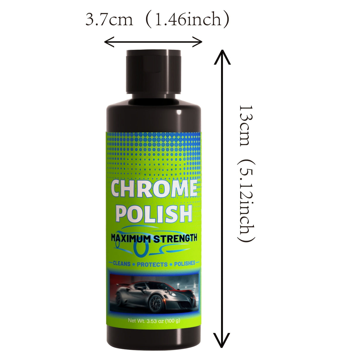 Chrome Polish and Protector Gel, Rust Remover & Cleaner for Chrome and Aluminum Surfaces, Durable Glossy Finish for Cars Motorcycles Trucks, Anti-Rust Stain Protection Metal Restorer