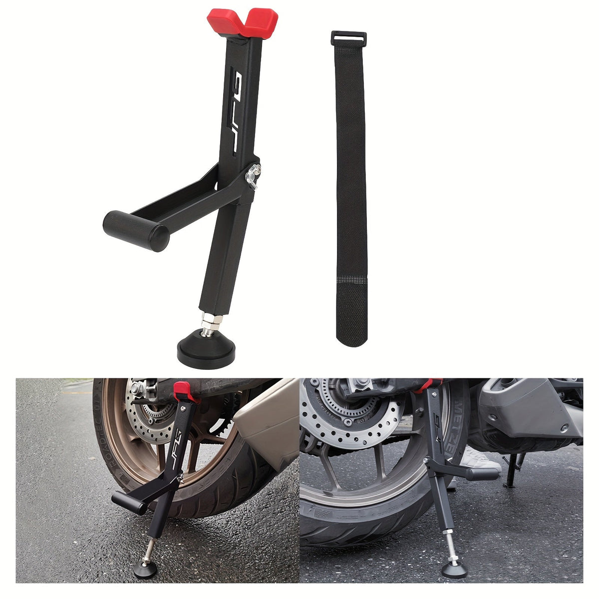 Motorcycle Wheel Lift Stand Adjustable Rear Front Paddock Stand for Dirt Bike Supermoto Street Bike ATV Quad KAYO Scooter Heavy Duty Iron Construction