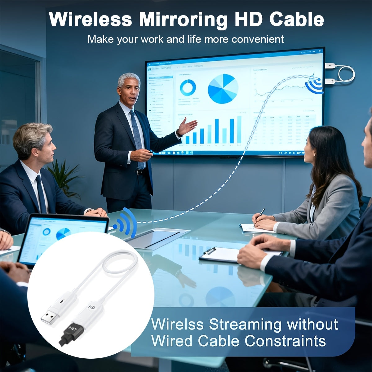 Wireless CarPlay Adapter Dual-Band 2.4G+5GHz – Netflix & YouTube Streaming | OEM Wired to Wireless | 2016+ Cars & iOS 10+