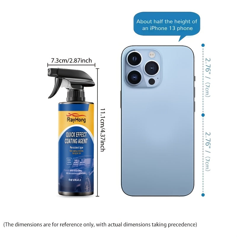 Car Coating Spray – Waterless Wash, Polish & Paint Protection | Quick-Effect Glass Cleaner for All Vehicles