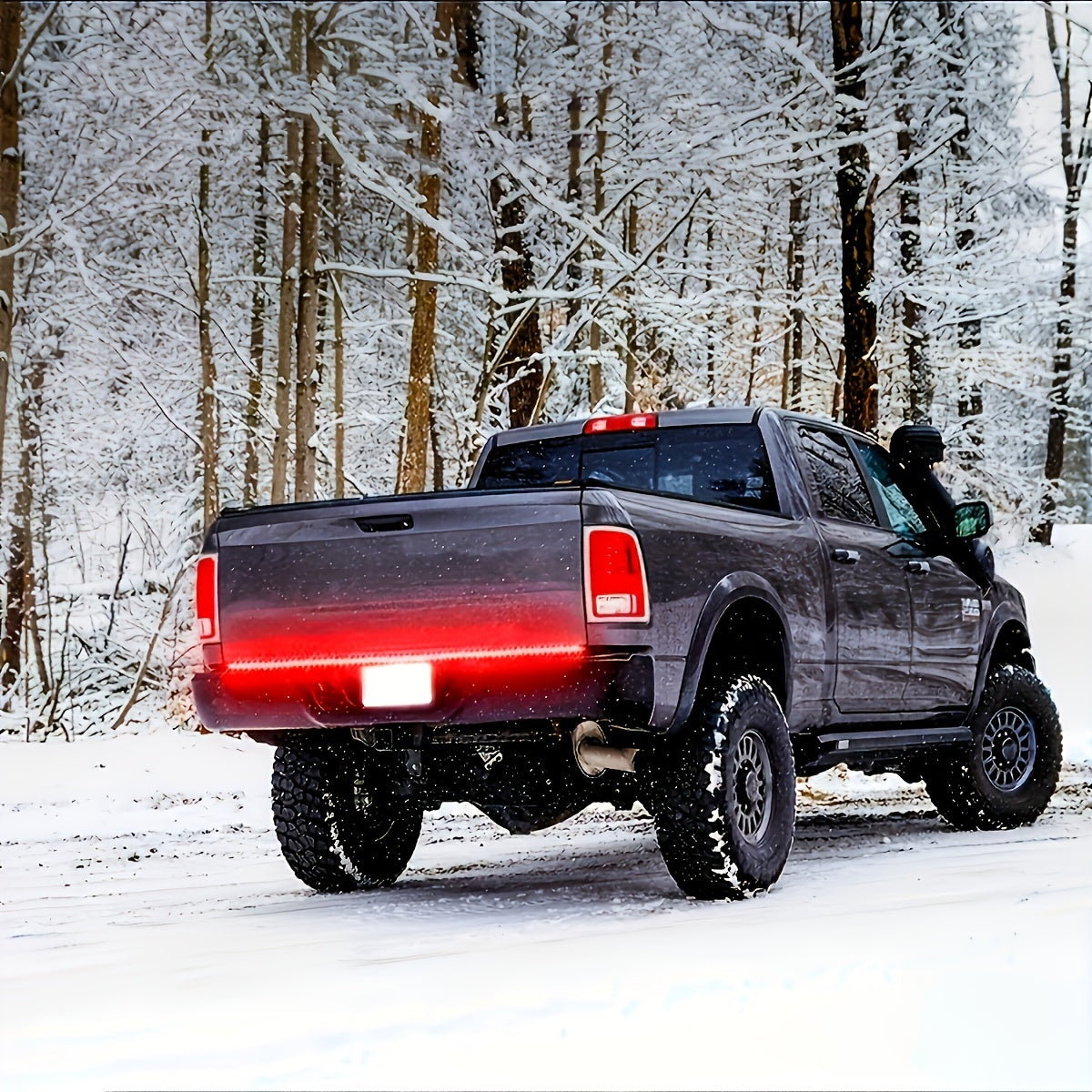 Truck Tailgate Arrow LED Light Strip 60 Inch - Red & Yellow Rear Decorative Atmospheric Light, 12V Pickup Truck Exterior, Hard Wire or Plug-In
