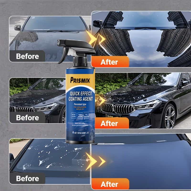 Ceramic Coating Spray for Cars, Nano Protective Paint Sealant, Polish & Wax, Scratch Repair, Plastic Restorer — 1 or 3 Pack