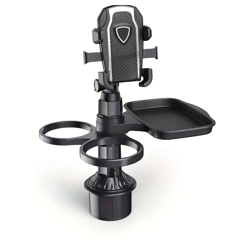 3-in-1 Car Cup Holder Expander - ABS Plastic Expandable Base, Multi-Function Drink Organizer for Vehicle Travel, Reduces Spills, Universal Fit