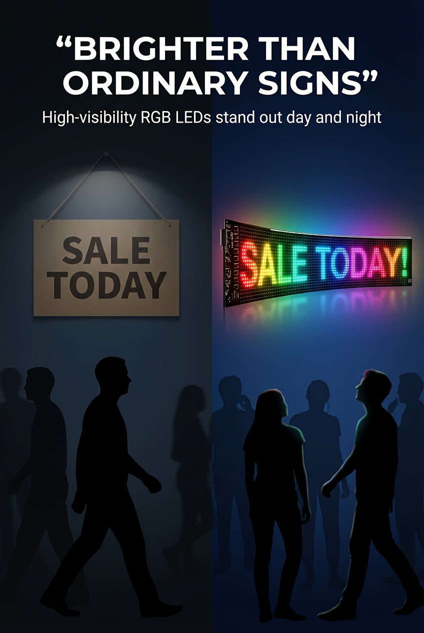 Programmable LED Car Sign Flexible Matrix Panel | App & Remote Control USB Powered Devil Eye Lights for Car Window Decoration