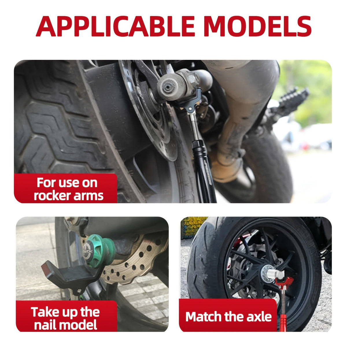 Motorcycle Chain Cleaning Stand Portable Wheel Lift – Maintenance & Emergency Tool | KTM Yamaha Kawasaki Dirt Bike ATV Enduro Black Red Silver