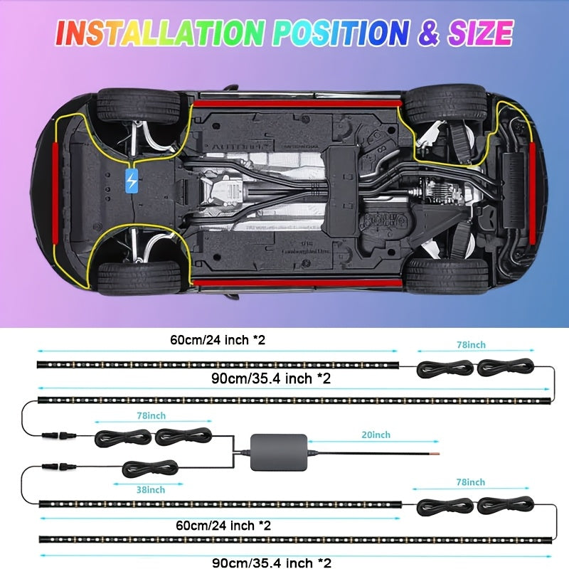 RGB LED Rock Lights 8pc or 4pc | 15 LED Per Pod App & Music Mode Underglow Kit for Trucks Jeeps UTVs SUVs Golf Carts 12V