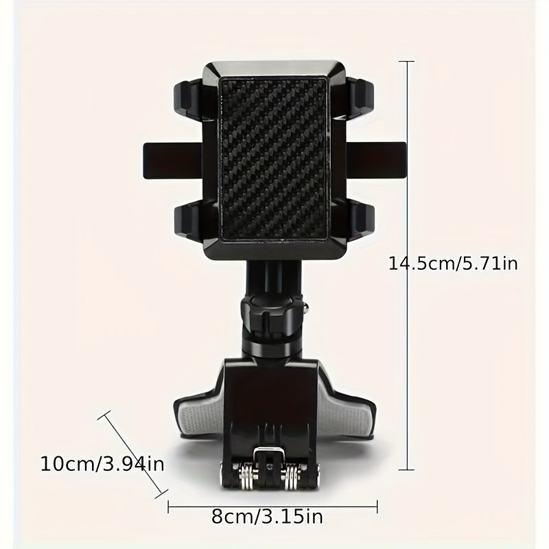 360° Rotating Car Dashboard Phone Mount Holder with Parking Number Plate Card – Universal GPS Navigation Bracket