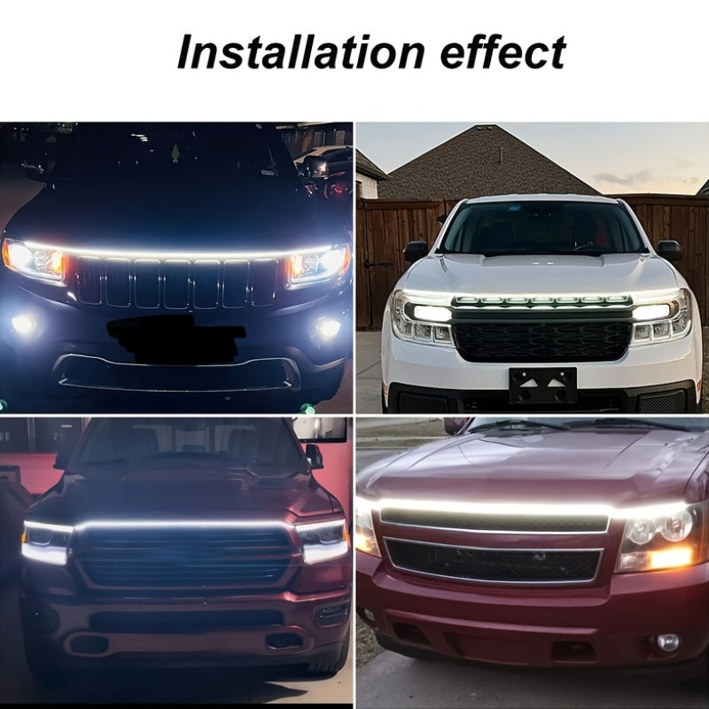 70 Inch Engine Bay LED Through Light 2000-3000 Lumens White Auto Welcome Mode Steering Effect 12V Hardwire for Car SUV Universal Fit