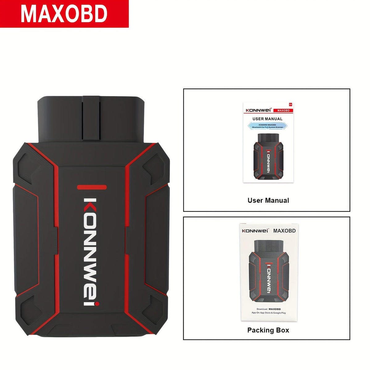 MAXOBD Bluetooth 5.2 OBD2 Scanner Full System Diagnostic Tool, 41+ Data Streams Live Data Read/Clear Codes, for iOS & Android, 1996+ Vehicles