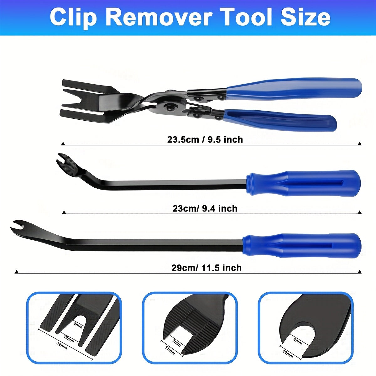 Auto Trim Removal Tool Kit 17Pcs, Car Panel Pry Tools with Picks Metal Scraper Magnetic Telescopic Pickup, for Car Dash Door Panel Bicycle Maintenance