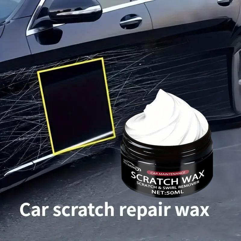 Car Scratch Repair Kit – Paint Scratch Remover & Surface Restorer with Protective Wax, Works on All Paint Colors | Includes Applicator Sponge