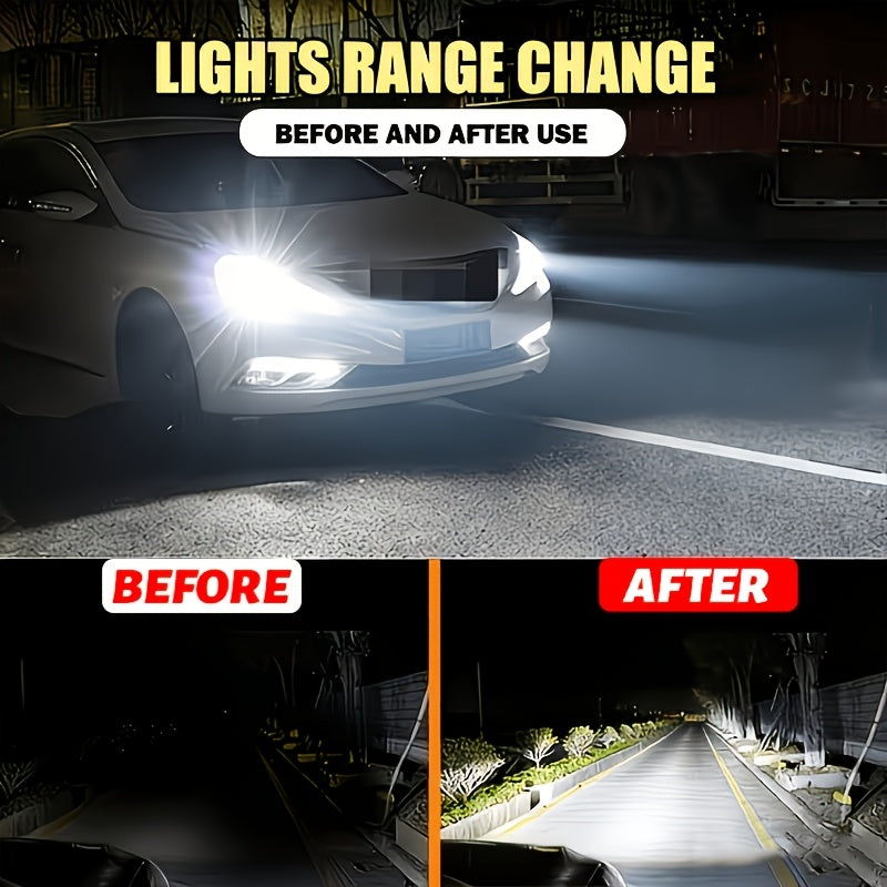Headlight Restoration Kit No-Polish Formula, Instantly Clears Cloudy Lenses, Enhances Visibility & Brightness, Easy Car Headlight Cleaner & Repair Solution, 1-Pack / 4-Pack