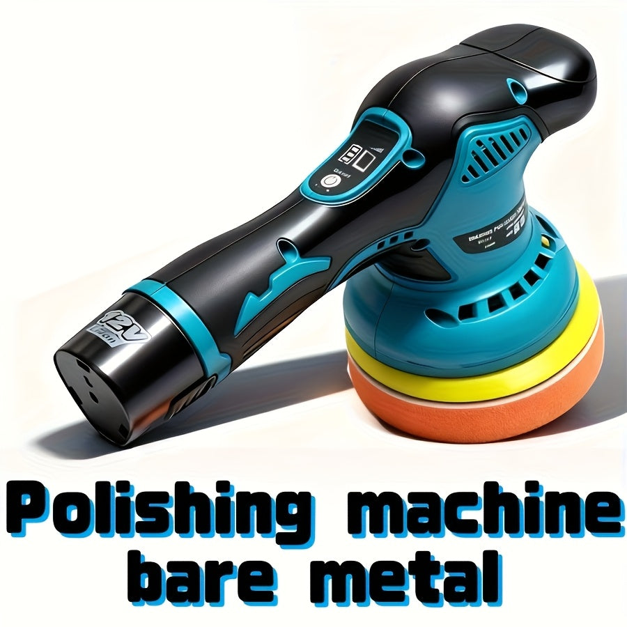 Cordless Car Polisher 5-Inch 8-Speed 5000RPM Battery-Powered Orbital Buffer for Car Detailing Scratch Removal Paint Correction by BOURVILL