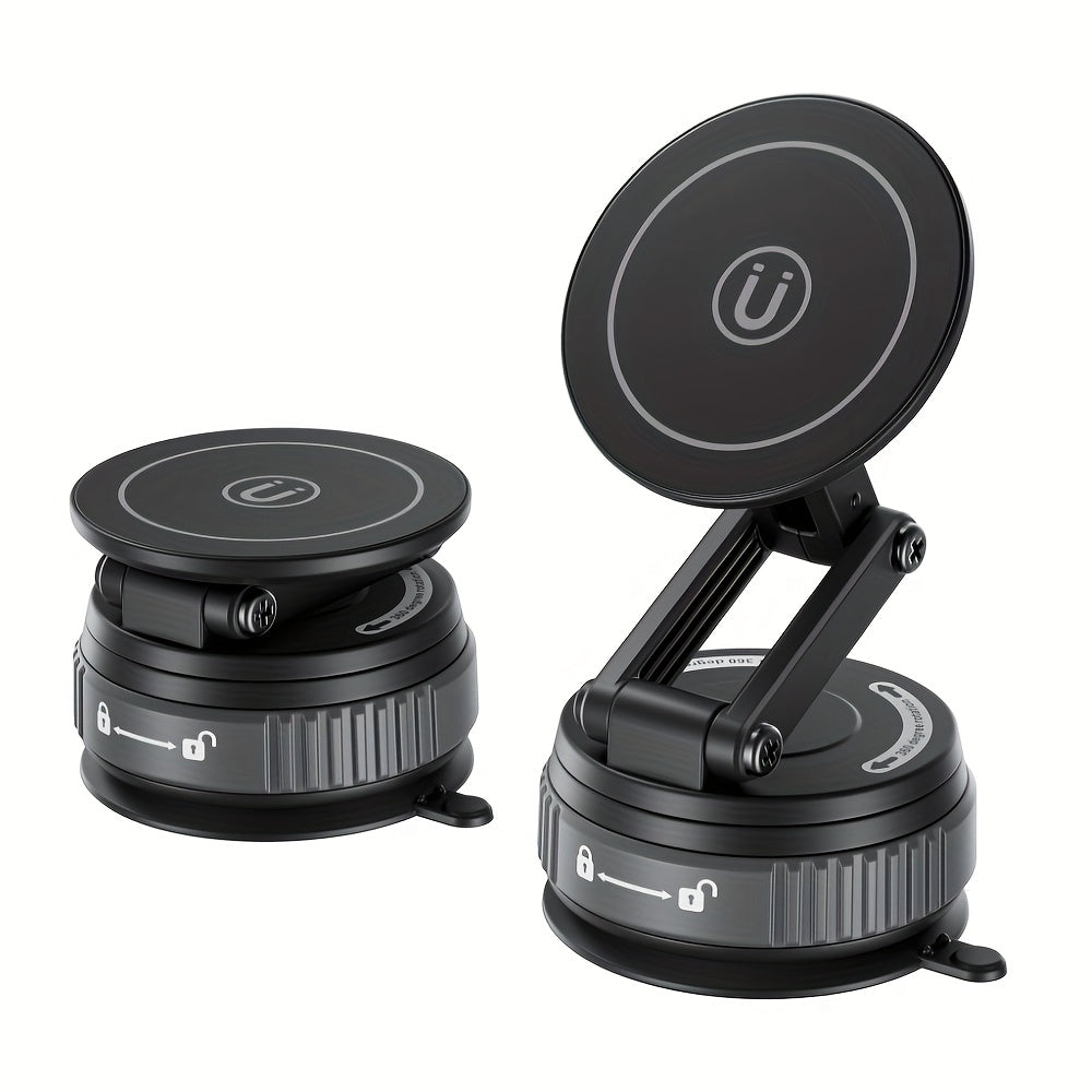 Magnetic Car Phone Mount 360° Rotation – Foldable Universal Holder for iPhone 16 15 14 12 & All Smartphones, Portrait & Landscape