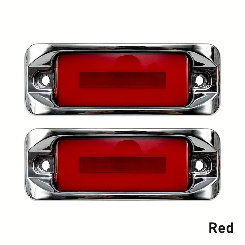 LED Car Side Strobe Warning Lights – 2pcs, High/Low Brightness + Strobe Mode, Truck Side Signal Decorative Flashing Light for Night Driving (5 Colors)
