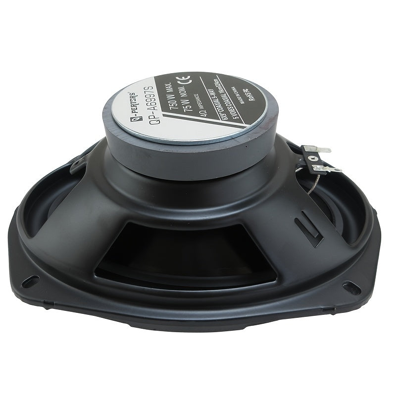 6x9 Inch Coaxial Car Speakers 750W 5-Way Full Range – 2-Pack with Dust Cover & Audio Cable, 92dB 4-Ohm Stereo Door Speakers for Car Audio Upgrade