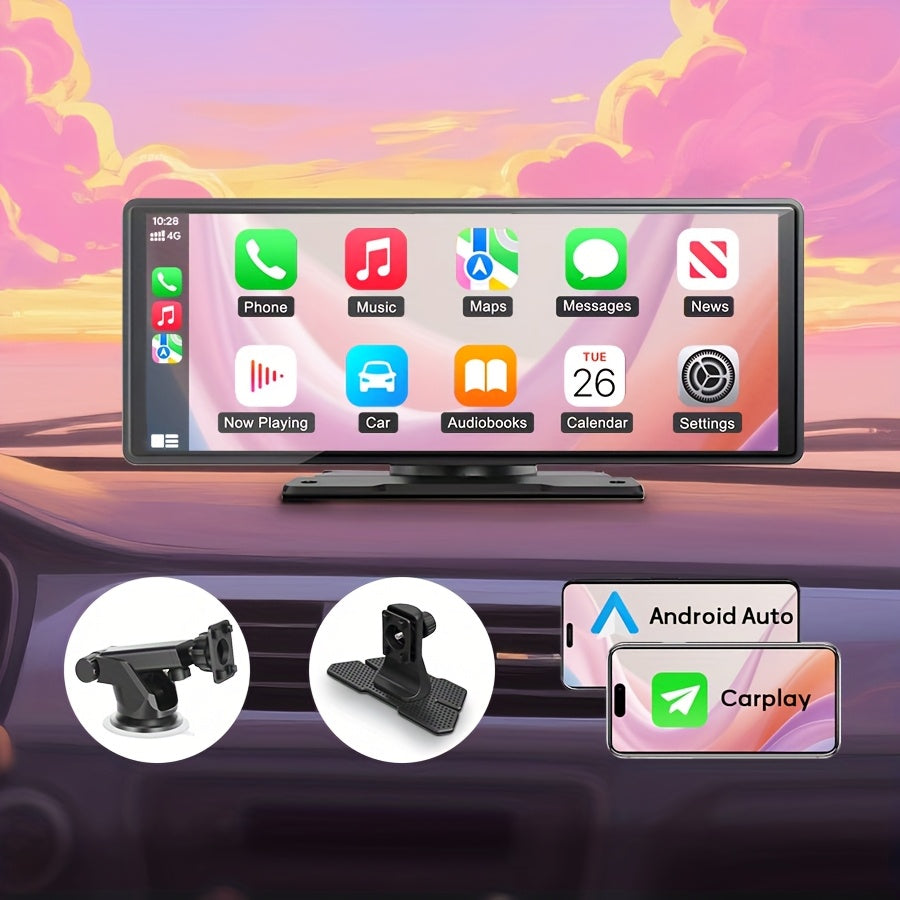 Wireless CarPlay & Android Auto Car Screen – 7" & 10.62" HD Touchscreen, GPS Navigation, Backup Camera, FM/AUX/USB | Fits All Vehicles