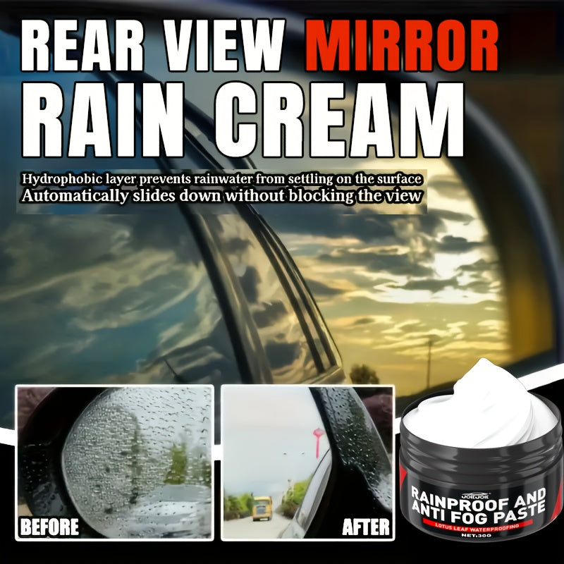 Car Glass Coating Wax & Rain Repellent Spray – Windshield Anti-Fog, Rearview Mirror Polish, Waterproof Nano Coating Kit for All Vehicles