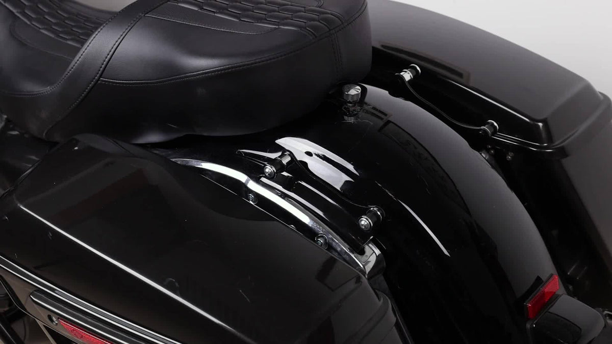 Harley Davidson 4-Point Docking Hardware Kit for Touring Road King Street Glide Electra Glide CVO 2014-2025 Detachable Sissy Bar Luggage Rack Black Chrome