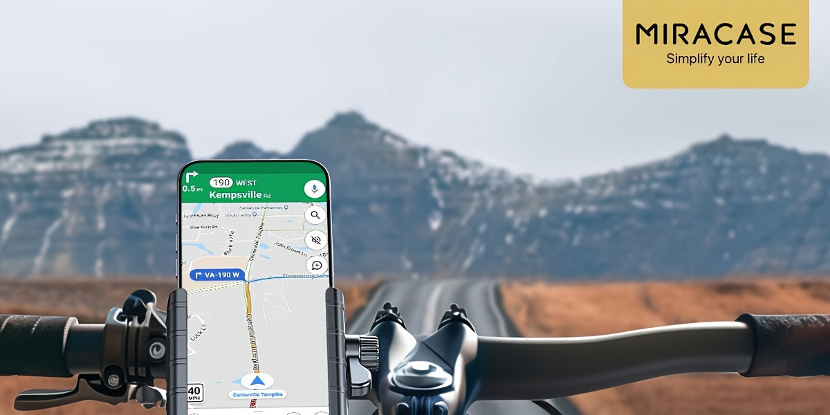 Motorcycle Phone Mount – Quick Lock Handlebar Holder, Camera-Friendly Universal Bike Clamp for iPhone & Samsung 4–7" | Scooter Bicycle E-Bike