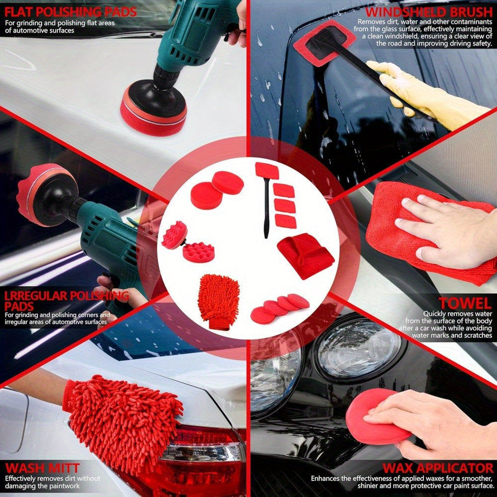 Car Detailing Brush Set – 18 or 35 Piece | Interior, Exterior & Wheel Cleaning Kit with Windshield Tool | Professional Car Care Brushes