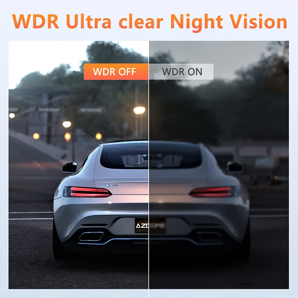 Dash Cam 1080P WiFi Dual Channel – 170° Wide Angle, Super Night Vision, Loop Recording, G-Sensor & Smartphone Remote Access