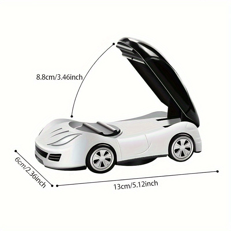 Foldable Car Phone Holder 2-Pack, 360° Rotating Universal Dashboard Phone Mount, Compact Adjustable Cell Phone Stand for Car, Portable Hands-Free Cradle for iPhone Android Smartphones