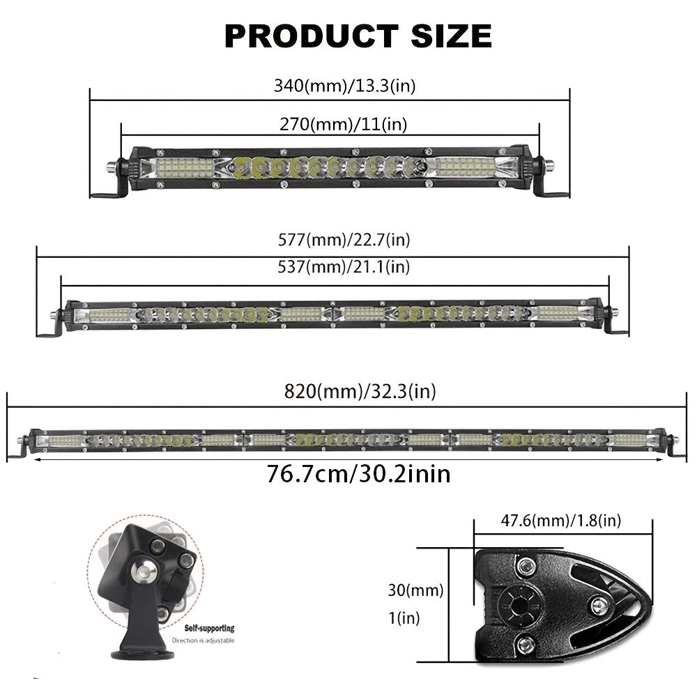LED Work Light Bar 10-42 Inch - Off Road Driving Light for Pickup Truck ATV UTV SUV Boat, Flood Spot Combo Beam, 12V 24V Compatible