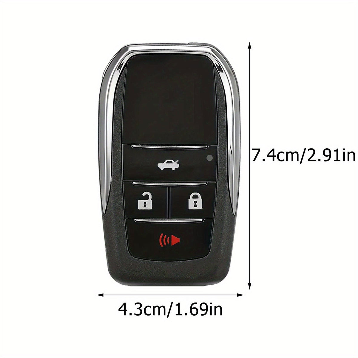 Toyota Flip Key Fob Shell Replacement 4 Button - Fits Camry Corolla Avalon Venza Scion xB 2007-2012, FCC HYQ12BBY GQ4-29T MOZB41TG, 2 Pack