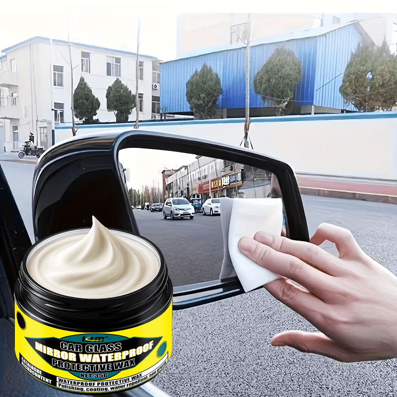 Windshield Rain Repellent Coating, Waterproof Non-Stick Glass Water Repellent for Car Windshield & Rearview Mirror, Long-Lasting Anti-Rain Hydrophobic Nano Wax Kit with Towel