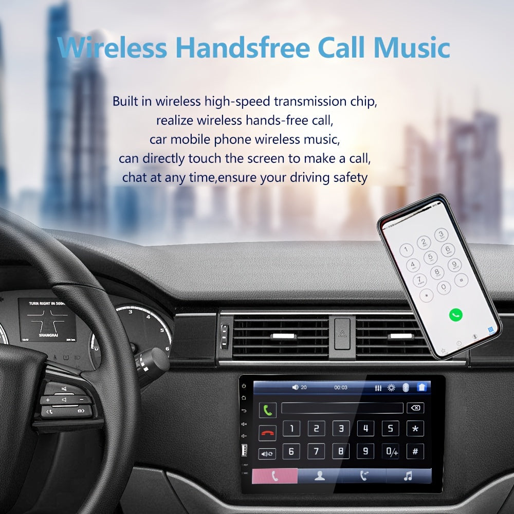 Hikity 1 DIN Car Stereo 9-Inch HD Touch Screen, MP5 Player, USB TF Card, Universal Autoradio Multimedia — Optional Rear View Camera