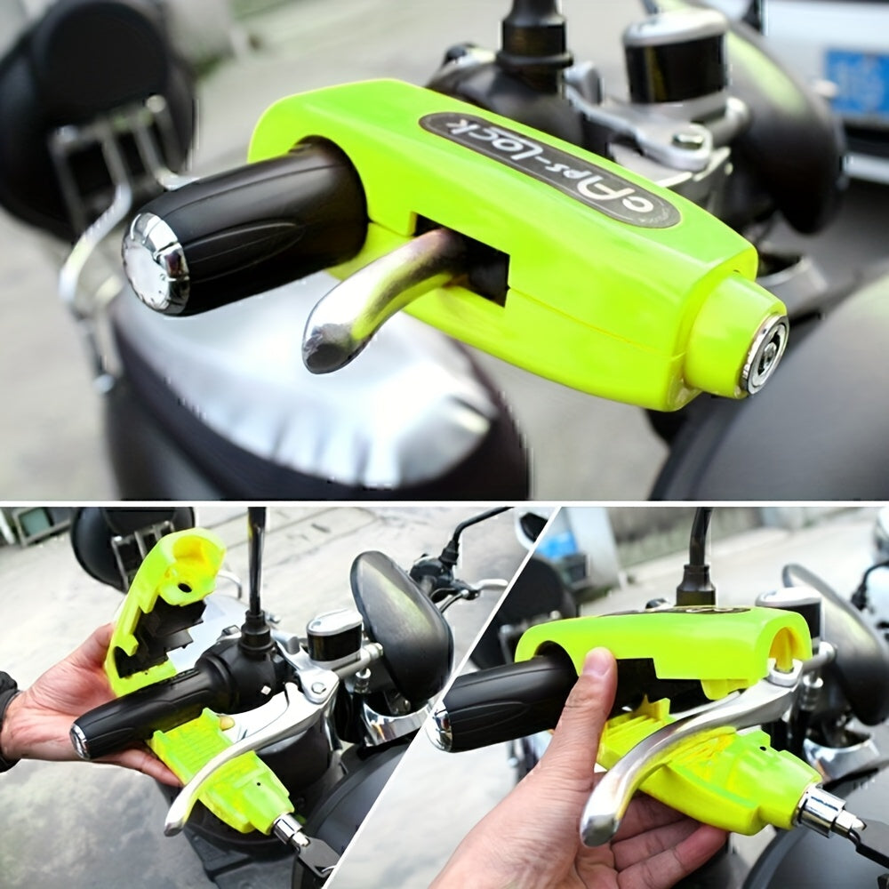 Motorcycle Disc Brake Lock Anti-Theft Handlebar Wheel Security Lock with 2 Keys for Motorbike Scooter Bicycle Black Yellow Blue