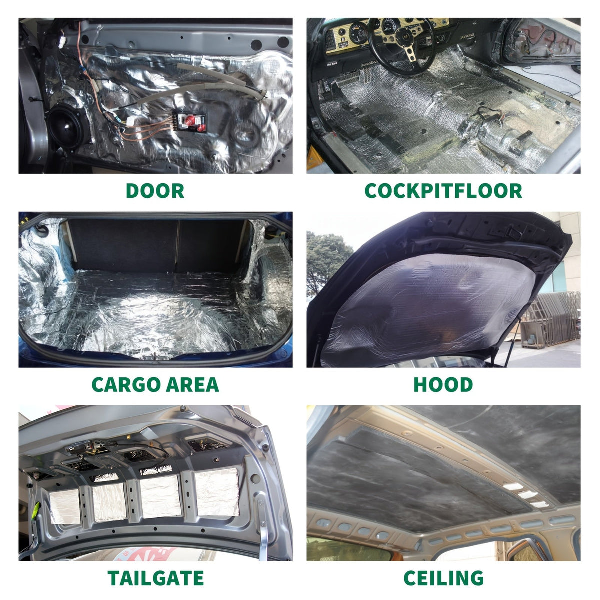 Sound Deadener Car Heat Shield Mat – Self-Adhesive Reflective Aluminum Foil Insulation, Noise & Vibration Reduction for Floor, Cab & Trunk (22 or 26 Sq Ft)