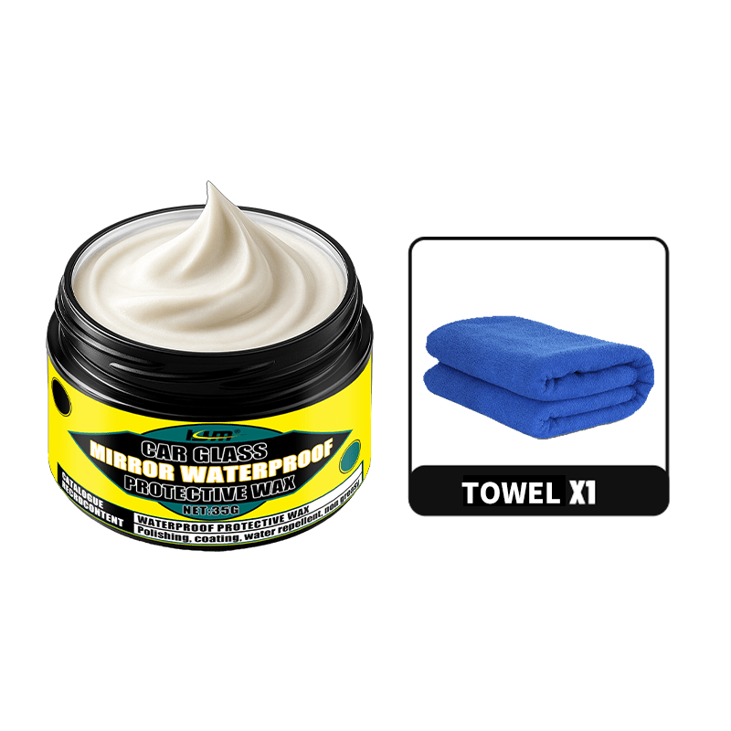Windshield Rain Repellent Coating, Waterproof Non-Stick Glass Water Repellent for Car Windshield & Rearview Mirror, Long-Lasting Anti-Rain Hydrophobic Nano Wax Kit with Towel