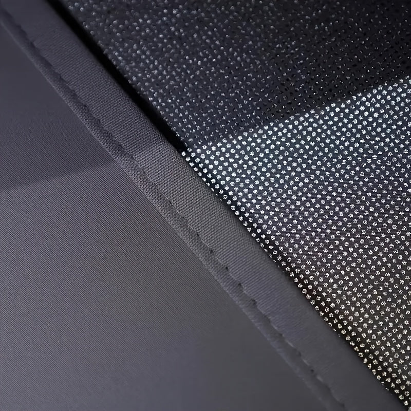 Tesla Model 3 Sunshade Windshield 2017-2023 - Ice Crystal Folding Thermal Insulation UV Heat Block, 2-Piece Custom Fit Sun Visor, Black & Gray