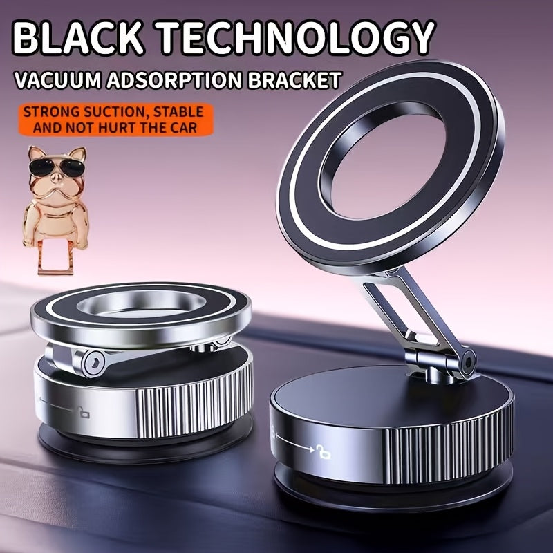 Magnetic Phone Mount 360° Rotation, Foldable Portable Phone Holder for Car Dashboard, Gym, Mirror & Smooth Surfaces, Universal Fit for All Smartphones