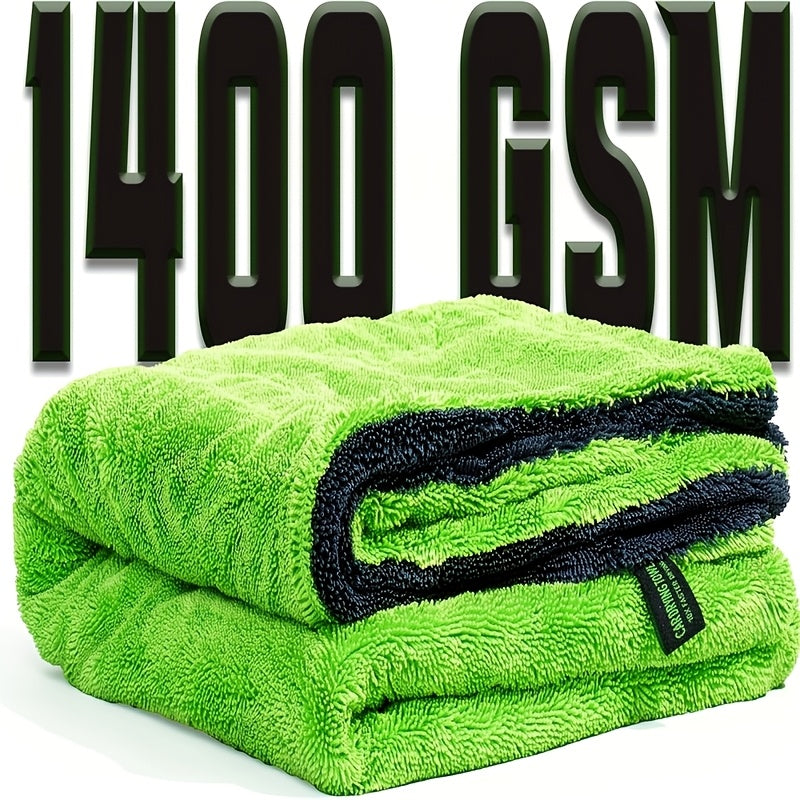 Microfiber Car Drying Towel 1400GSM 24x48 Inch, Ultra-Thick Double-Sided Wash Cloth for Cars, SUVs & Trucks, Quick-Dry Professional Auto Detailing Towel